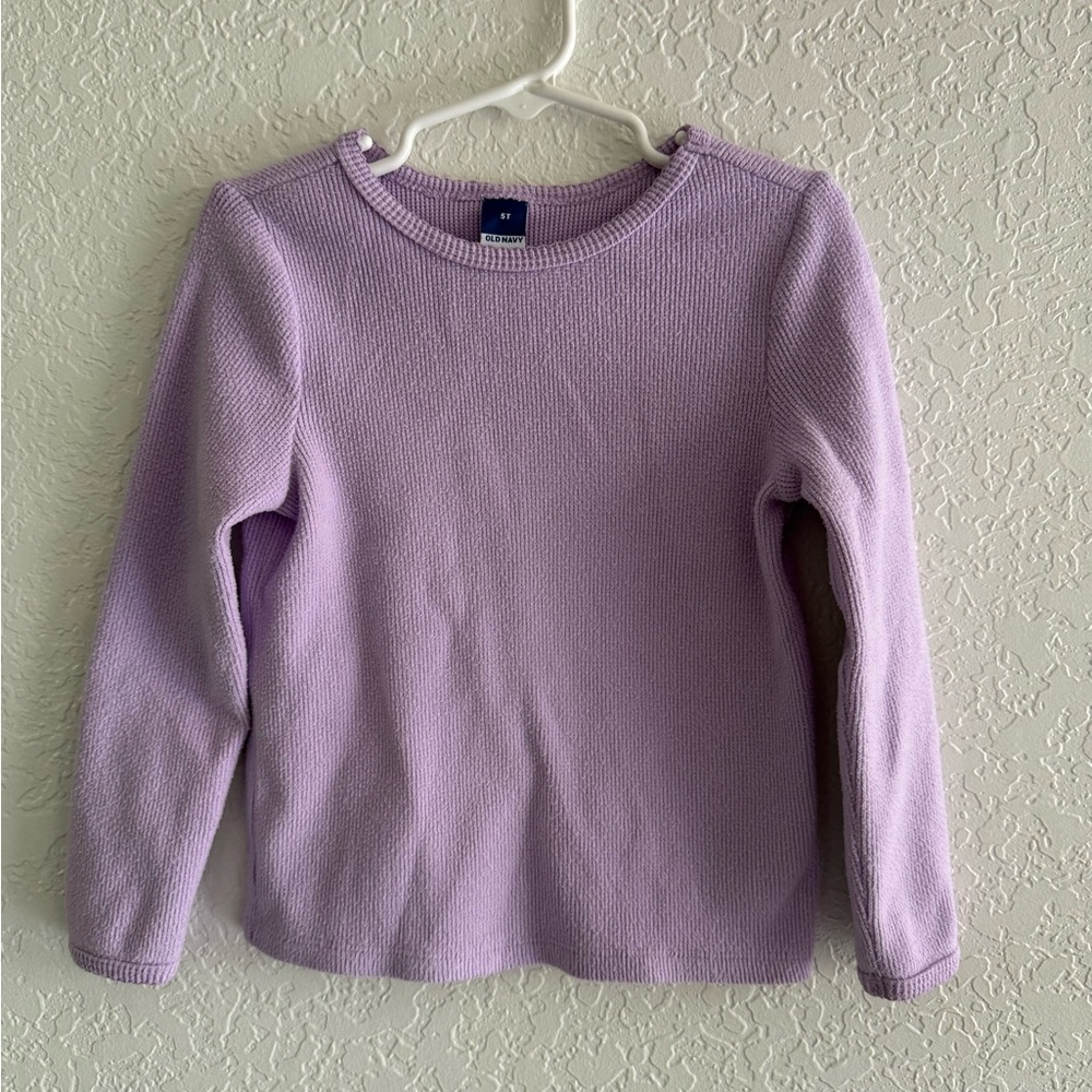 Lavender Purple Girls Long Sleeve Top